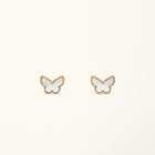 Butterfly Earrings Sweet Gold Mother of Pearl High Quality