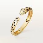 Leopard Panthere Yellow Gold Tone Bracelet Bold Design Gift For Hers