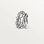 White Gold Flow Of Eternal Grace – Delicate Overlapping Bands With Diamond Detail