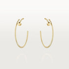 Yellow Gold Tone Clou Nail Earrings With Sparkling Stone Perfect Gift For Womens