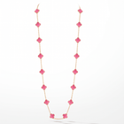 Alhambra Lucky Pink Enamel Clover 20 Motifs necklace