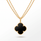 Magic Alhambra Onyx Clover 1 Motif Necklace