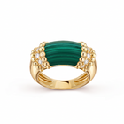 Perlée Couleurs Malachite Saddle Ring
