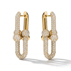 T Hardwear Full Diamond Large Link Earrings
