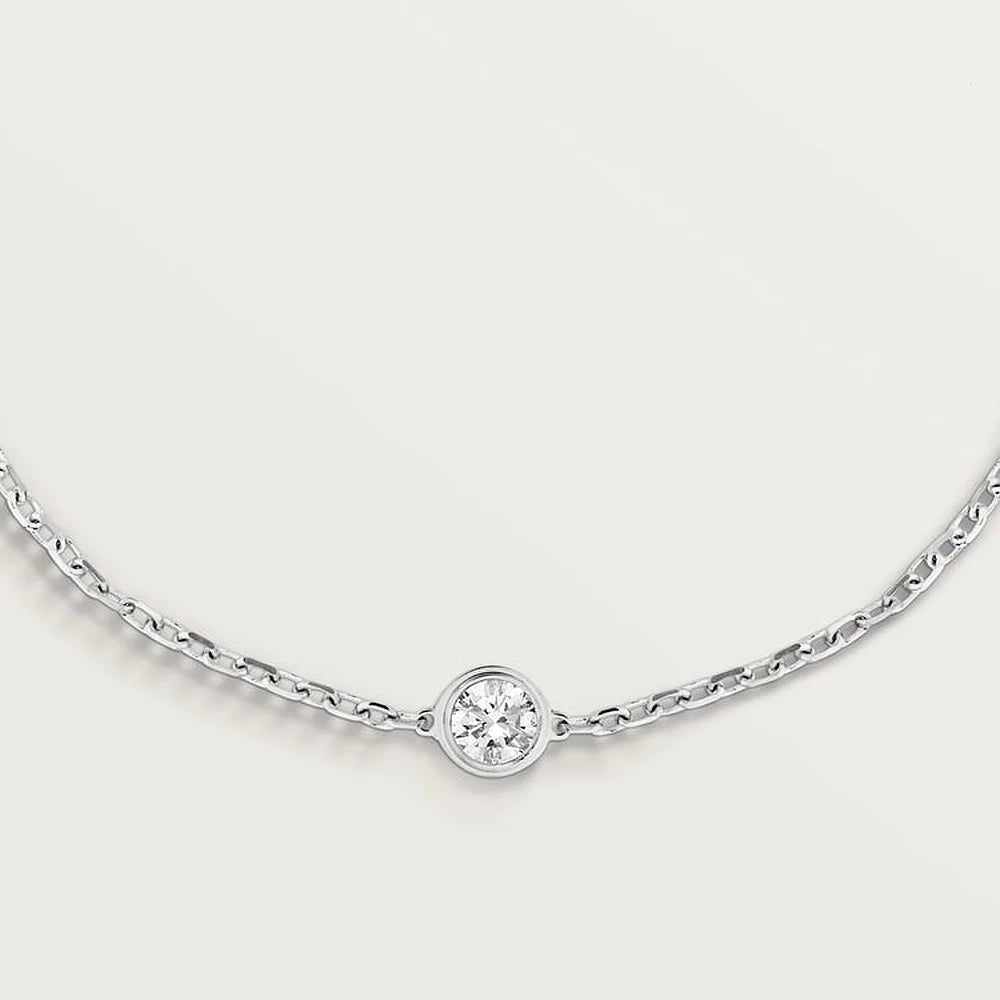Amour White Gold Tone Bracelet With Sparkling Stone Perfect Gift Ideas