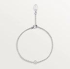 Amour White Gold Tone Bracelet With Sparkling Stone Perfect Gift Ideas