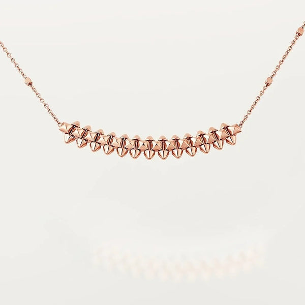 Clash Rose Gold Tone Necklace Bold Model Jewelry Gift Ideas