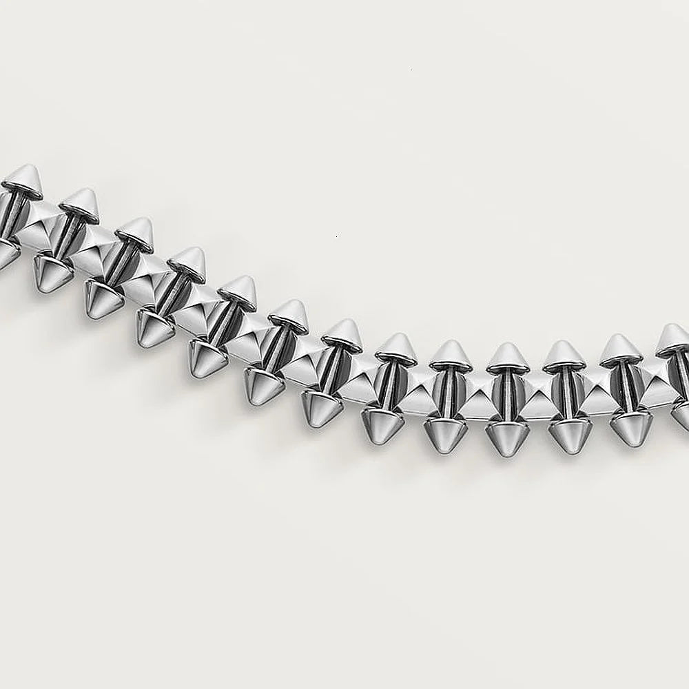 Clash White Gold Tone Flexible Bracelet Jewelry Gift Ideas