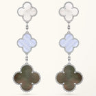 Clover Earrings Silver MOP 3 Motifs Elegant Luxury High Quality