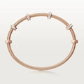 Ecrou Screw Rose Gold Tone Bracelet Bold Design With Sparkling Stones Present For Women Jewelry Gift Ideas