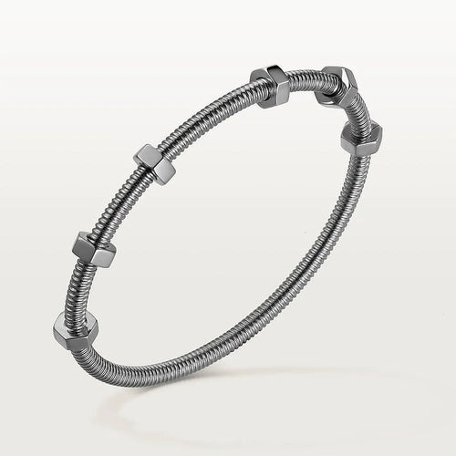 Ecrou White Gold Bracelet Bold Model Jewelry Gift Ideas
