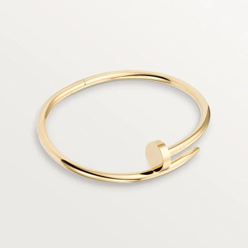 Elegant Golden Nail-Inspired Bangle with Classic Metal Polish, classic model