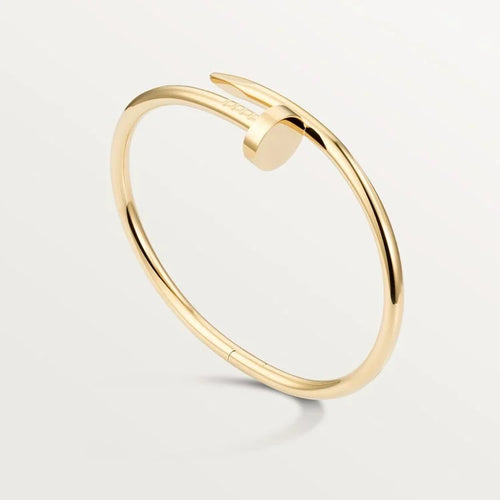 Elegant Golden Nail-Inspired Bangle with Classic Metal Polish, classic model