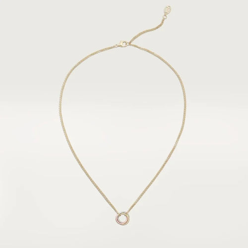 Embrace of Harmony – Twin Circle Pendant Necklace in Sleek Modern Design