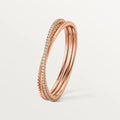 Etincelle Rose Gold Tone Triple Row Bracelet With Sparkling Stone Best Gift Ideas For Hers