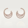 Etincelle Rose Gold Tone Triple Row Women’s Earrings Best Gift For Womens