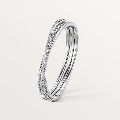 Etincelle White Gold Tone Triple Row Bracelet With Sparkling Stone Jewelry Ideas