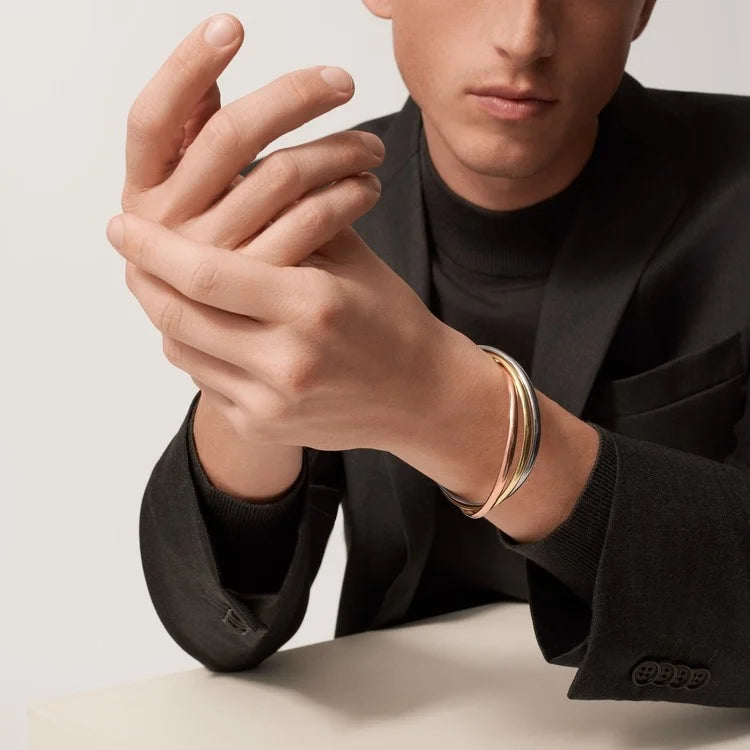 Bracelet Gold Three-tone with Lustrous Finish, Classic model