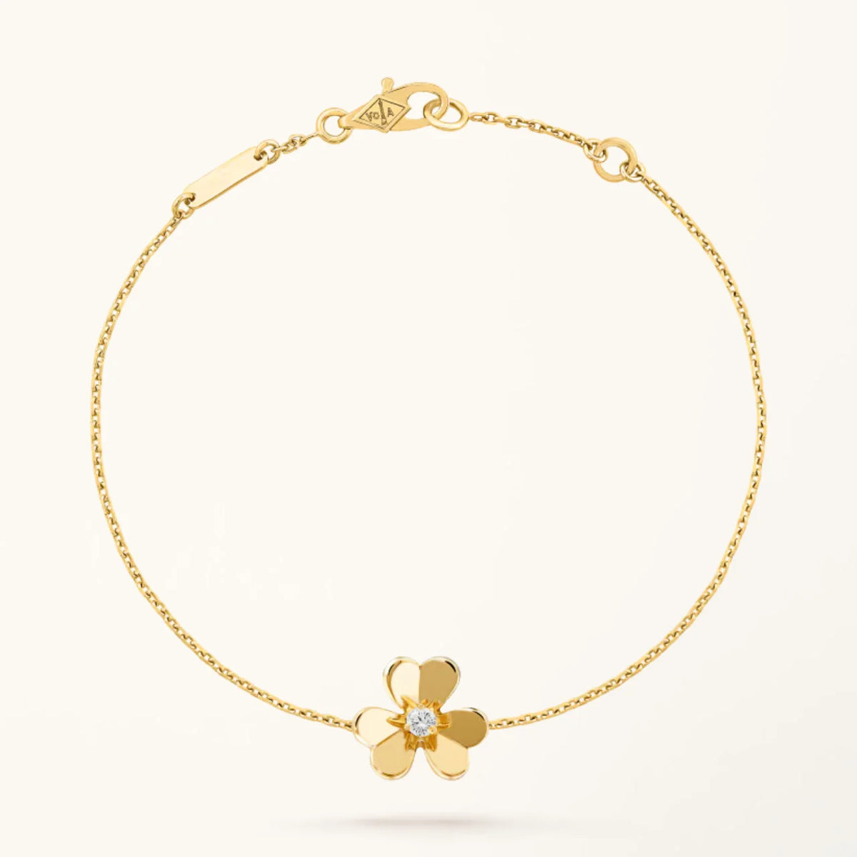 Gold Flower Bracelet for Women Cubic Zirconia Mini Model Gift Jewelry