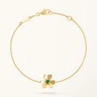 Gold Flower Bracelet for Women Malachite Mini Model Gift Jewelry