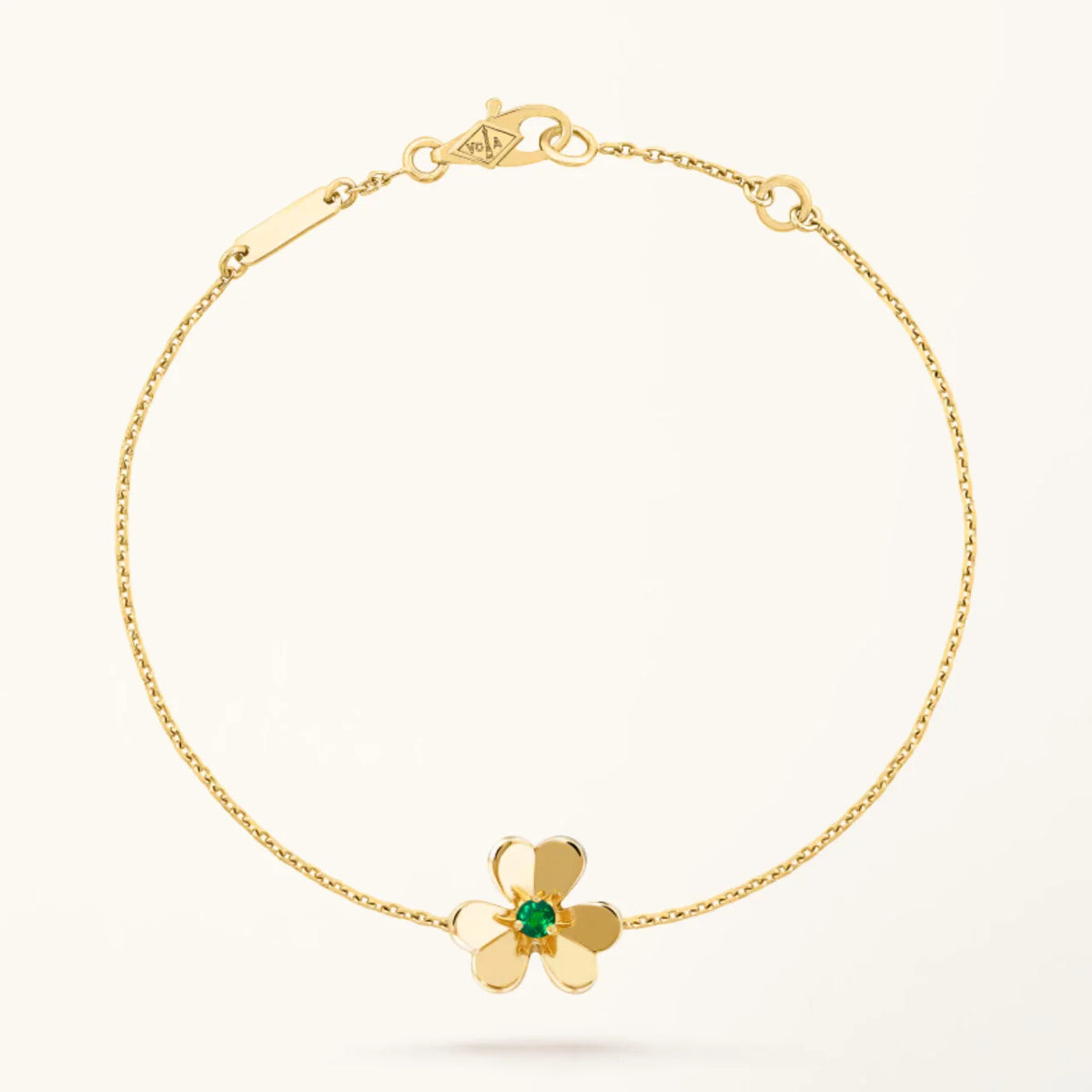 Gold Flower Bracelet for Women Malachite Mini Model Gift Jewelry