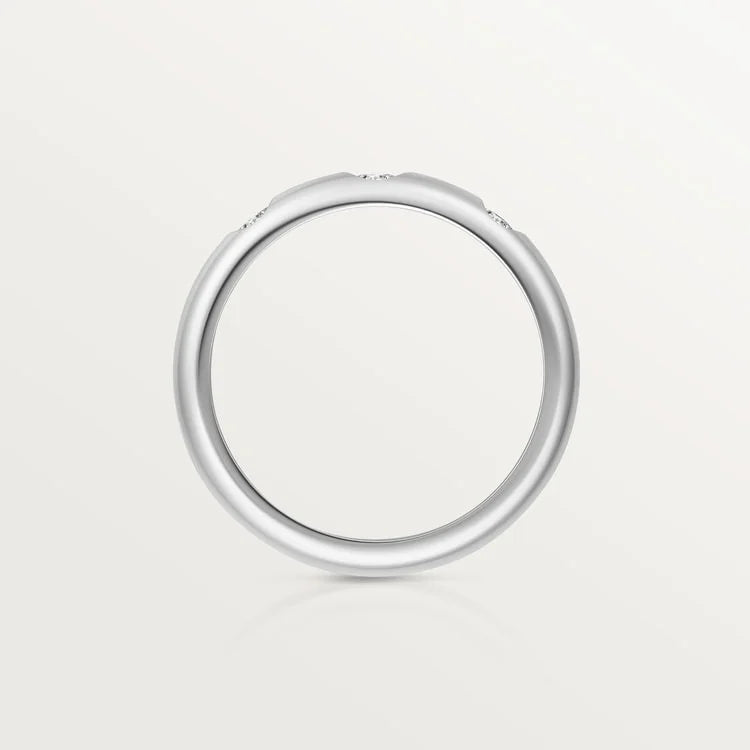 Platinum Gold Balance of Light – Three-Diamond Platinum Gold Ring Reflecting Harmony and Clarity