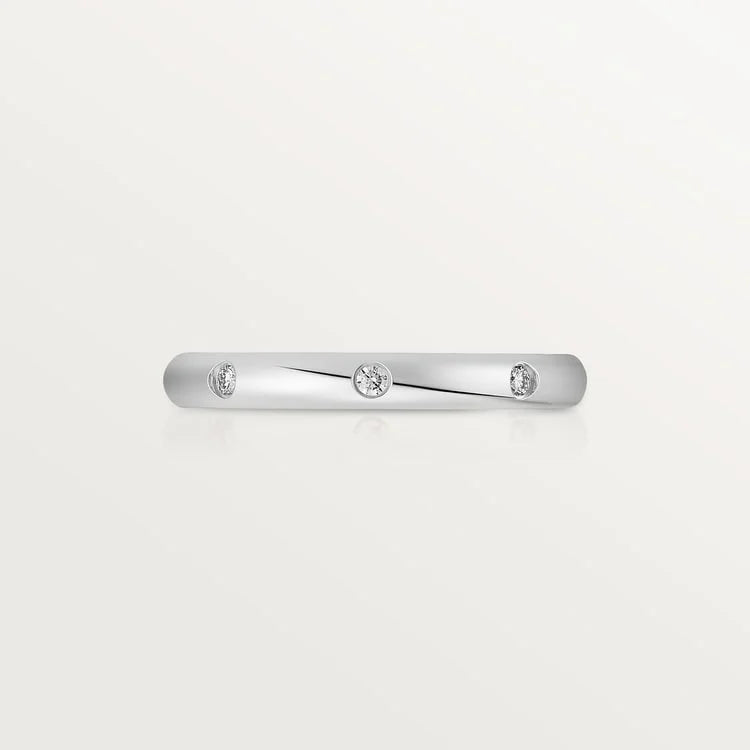 Platinum Gold Balance of Light – Three-Diamond Platinum Gold Ring Reflecting Harmony and Clarity