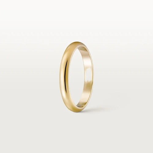Gold Bond of Silence – Elegant No-Stone Ring for Quiet, Enduring Love, 2.5 mm width