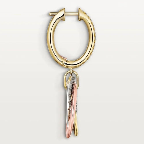 Gold Circle of Grace – Intertwined Rings Earrings Reflecting Balance and Elegance