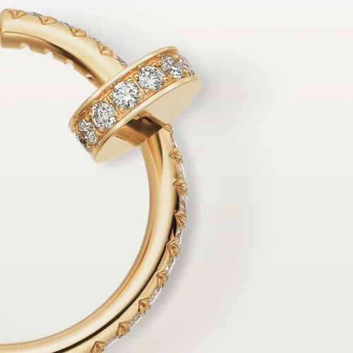 Gold Coil of Daring – Elegant Half-Hoop Earrings Wrapped in Radiant Crystals, small model