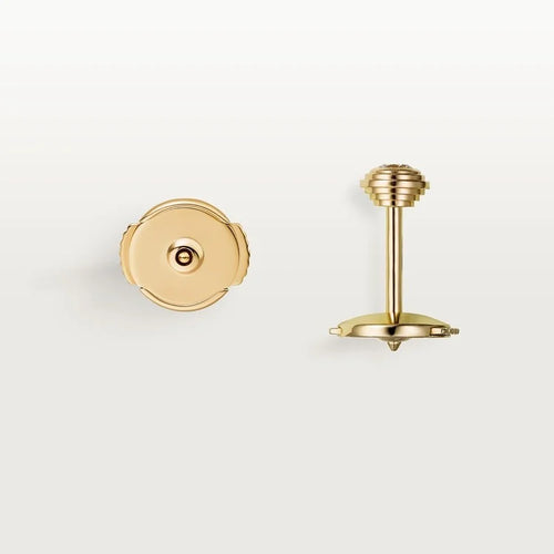 Gold Light of Forever – Minimalist Bezel-Set Earrings with Elegant Crystal Glow