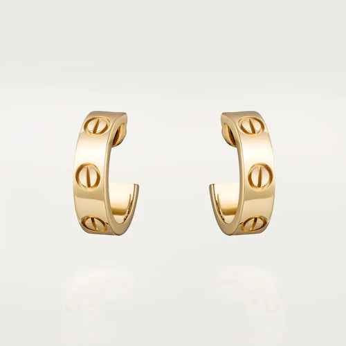 Gold Lock of Elegance – Statement Screw-Inspired Earrings with Contemporary Edge, classic model