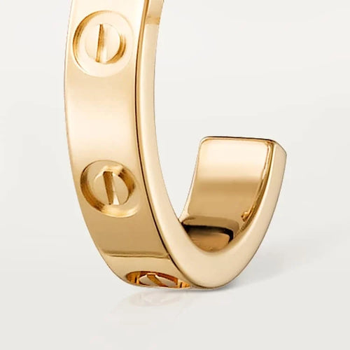 Gold Lock of Elegance – Statement Screw-Inspired Earrings with Contemporary Edge, small model