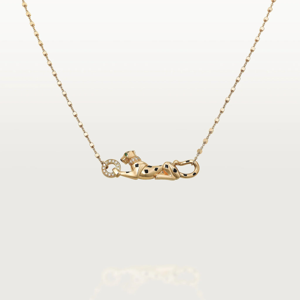 Gold Panther Necklace for Women, Animal Pendant Jewelry Gift