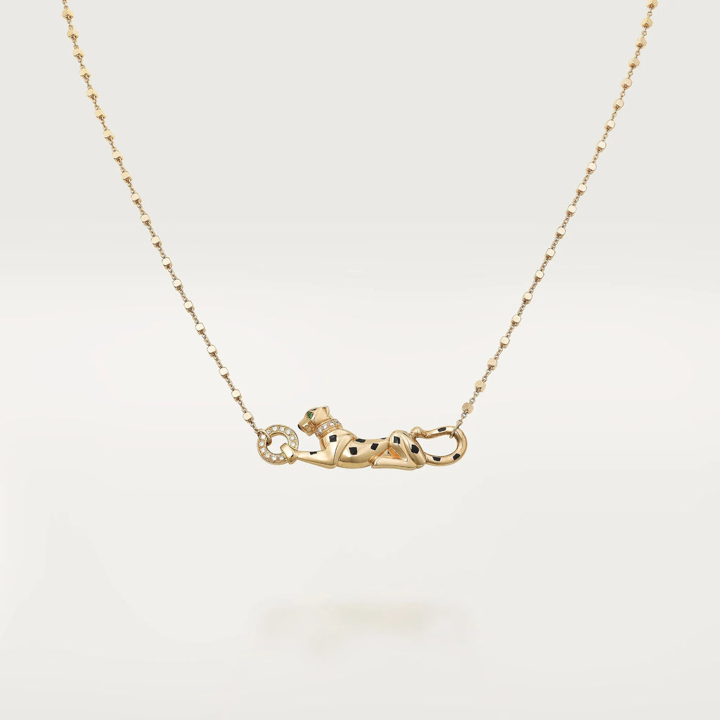 Gold Panther Necklace for Women, Animal Pendant Jewelry Gift