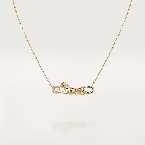 Gold Panther Necklace for Women, Animal Pendant Jewelry Gift