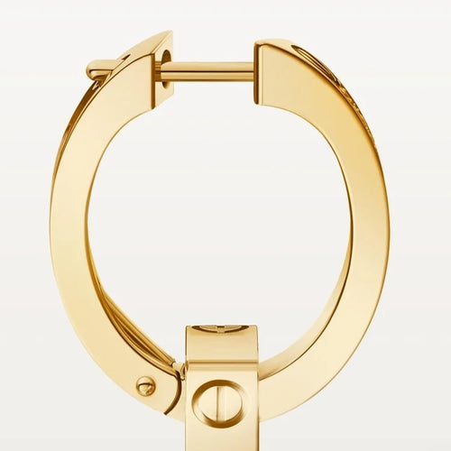 Gold Spark Of Connection – Interlinked Diamond Hoop Earrings With Chic Energy