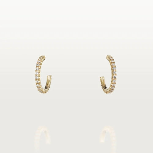 Gold Whisper of Shine – Sleek Petite Hoop Earrings for Effortless Glamour
