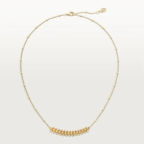 Golden Rhythm – Spiked Centerpiece Necklace on Dotted Chain, small model