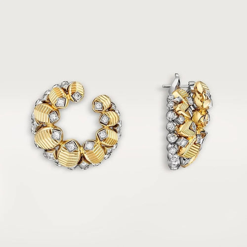 Grain Cafe Women’s Yellow Gold Tone Earrings With Sparkling Stone Best Gift Ideas For Women