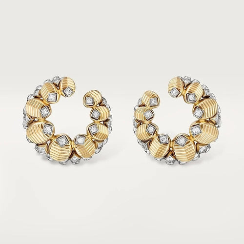 Grain Cafe Women’s Yellow Gold Tone Earrings With Sparkling Stone Best Gift Ideas For Women