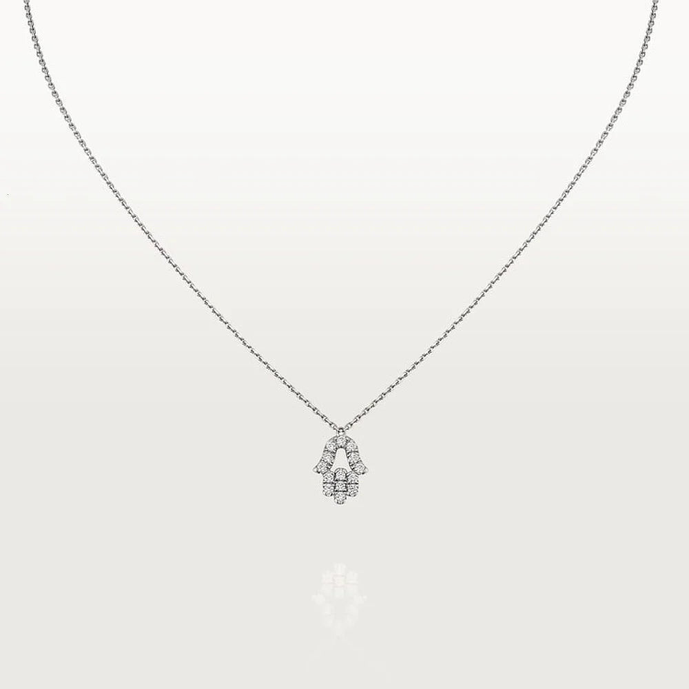 Hand Of Fatima Necklace White Gold Tone Jewelry Gift Ideas