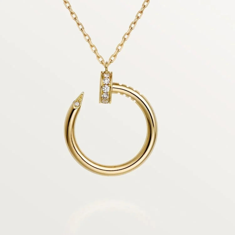 Gold Harmony – Sculptural Open Loop Necklace with Crystal Detail