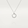 Infinite Grace in White Gold – Artistic Open Circle Necklace with Crystal Touch