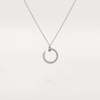 Infinite Grace in White Gold – Artistic Open Circle Necklace with Crystal Touch