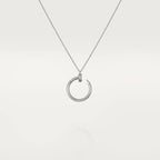 Infinite Grace in White Gold – Artistic Open Circle Necklace with Crystal Touch