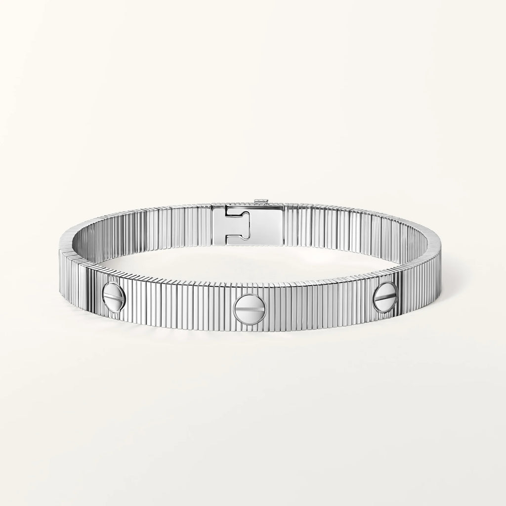 LOVE Style Bracelet Silver Flexible Screw Motif Luxury Jewelry