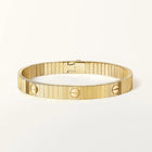LOVE Style Bracelet Yellow Gold Flexible Screw Motif Luxury Jewelry