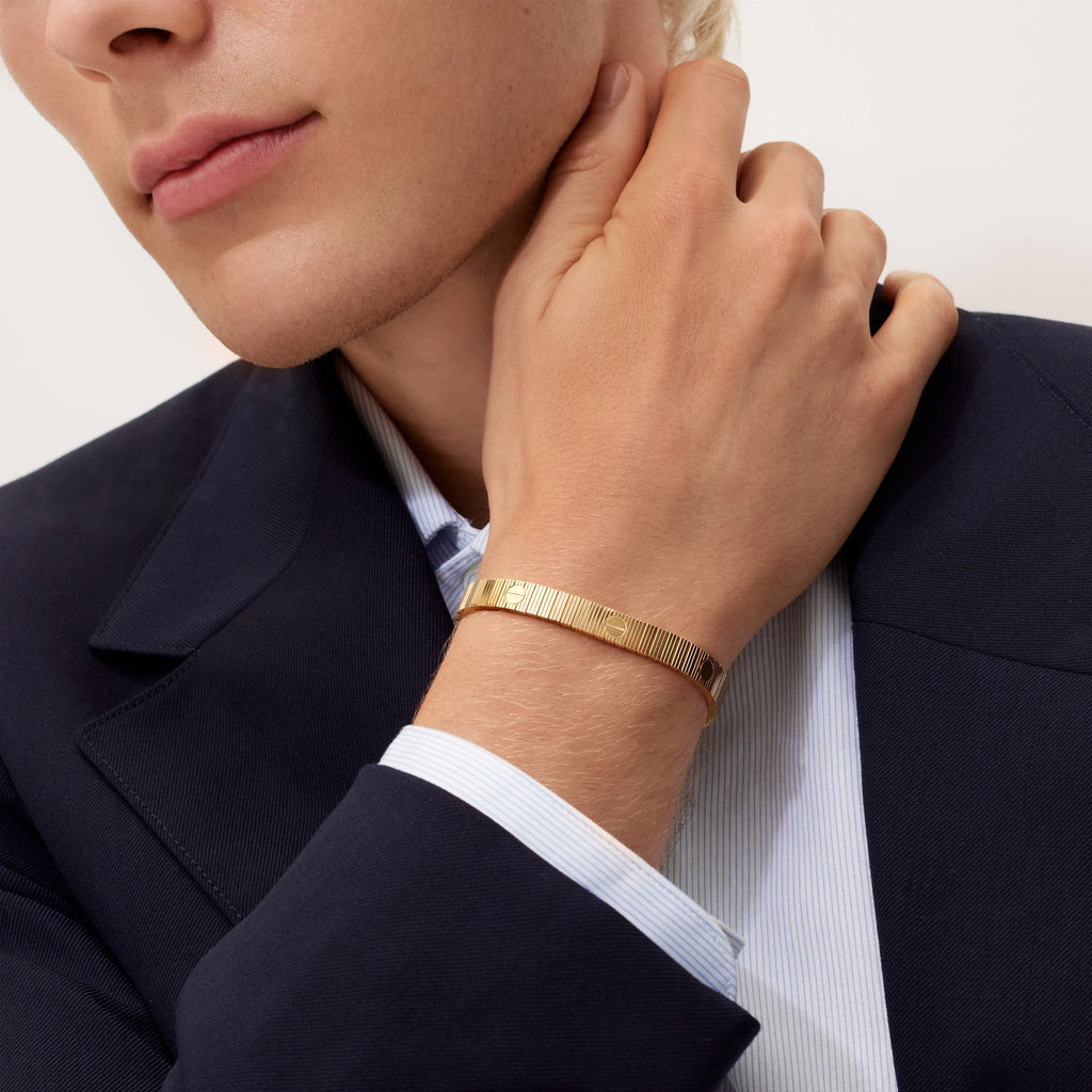 LOVE Style Bracelet Yellow Gold Flexible Screw Motif Luxury Jewelry