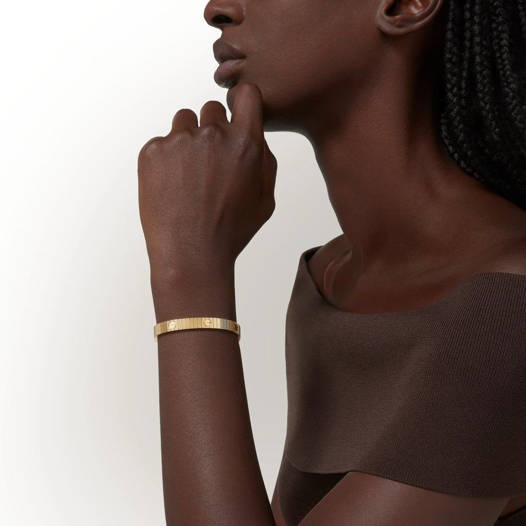 LOVE Style Bracelet Yellow Gold Flexible Screw Motif Luxury Jewelry